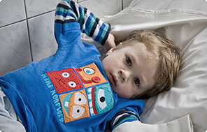 Dima, a young boy in Gomel Children's Hospital